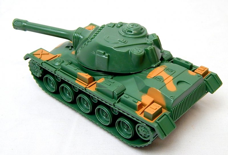 Image 1 of U.S. Army M48 M60 Patton Green Camo Plastic Tank