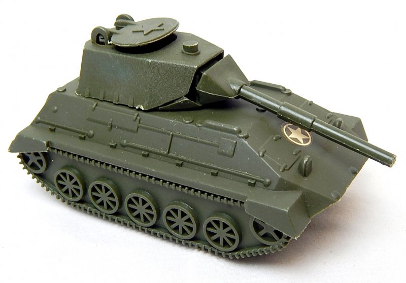 Image 0 of World War II Modern Armored Light Tank Green Plastic Vehicle