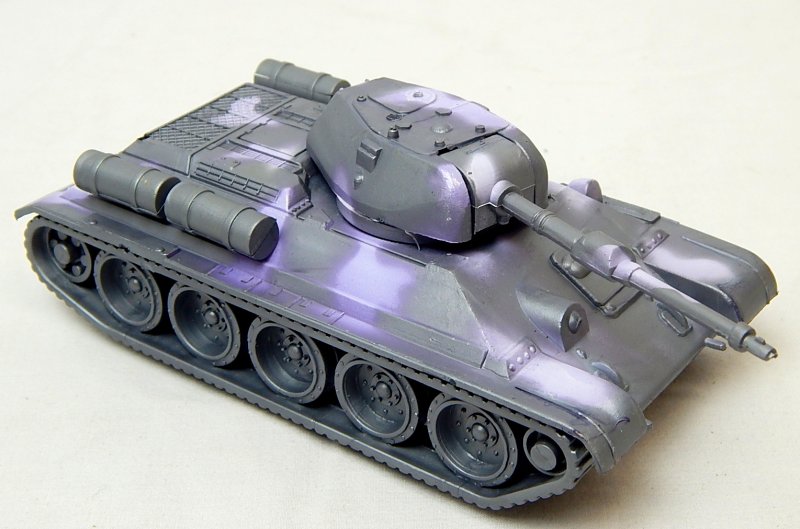 Image 0 of World War II Russian T-34 Style Grey Camo Plastic Tank
