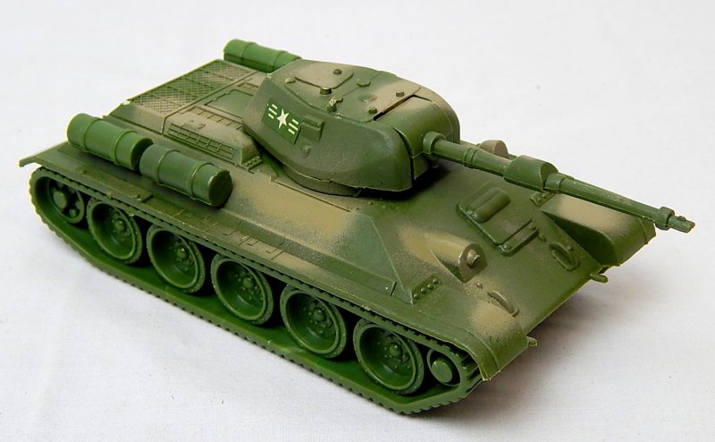 Image 0 of World War II Russian T-34 Style Green Camo Plastic Tank