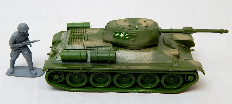 Image 2 of World War II Russian T-34 Style Green Camo Plastic Tank