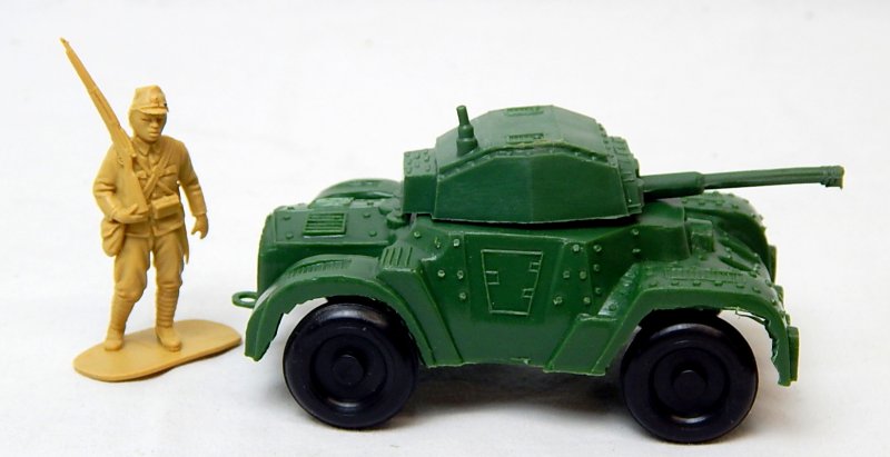 Image 2 of World War II Style Green Plastic Armored Car