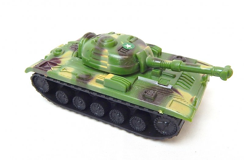 Image 0 of Russian Style T-54 Green Camo Plastic Tank