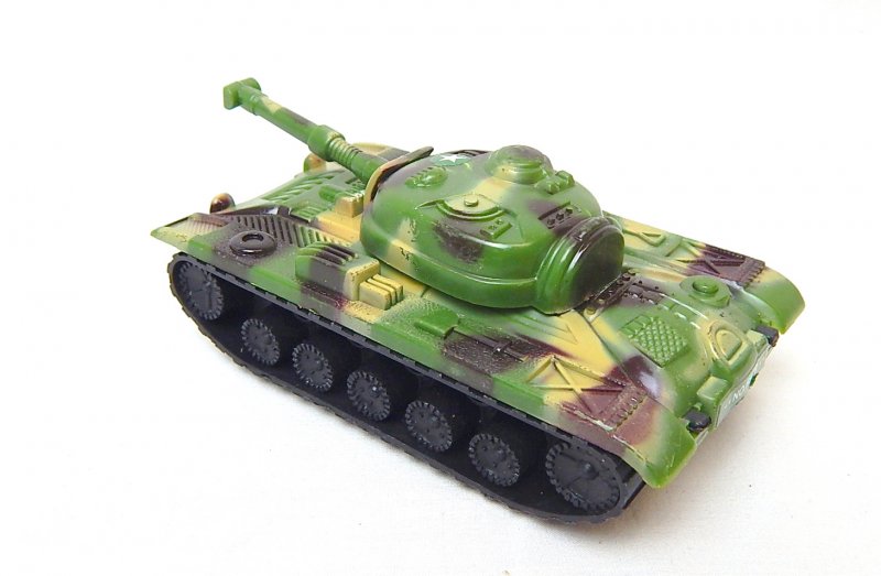 Image 1 of Russian Style T-54 Green Camo Plastic Tank