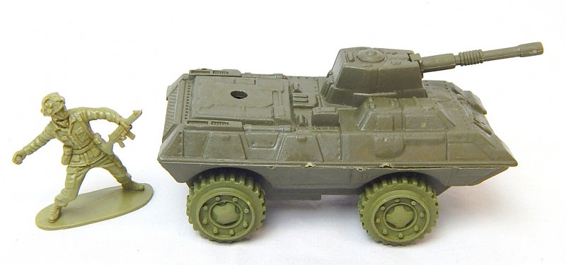 Image 2 of Modern Style 4 wheeled Green Plastic Armored APC Car