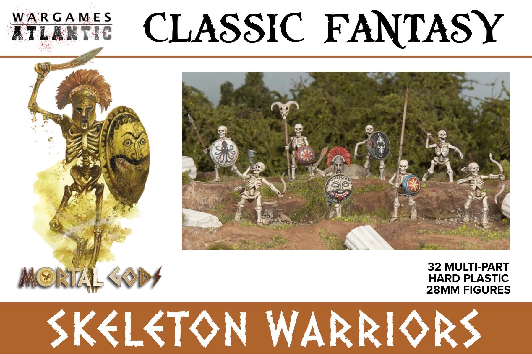 Wargames Atlantic Classic Fantasy Skeleton Warriors 28mm Figures Set 001