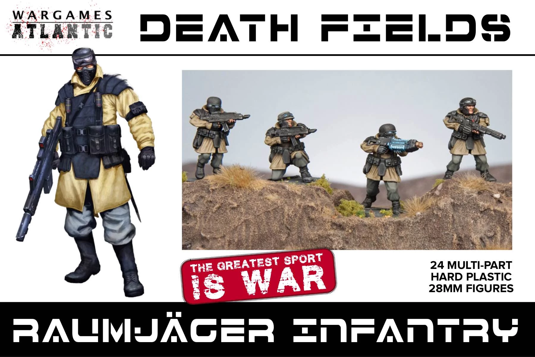 Image 0 of Wargames Atlantic Death Fields Raumjager Sci-Fi Fantasy 28mm Figures Set F001