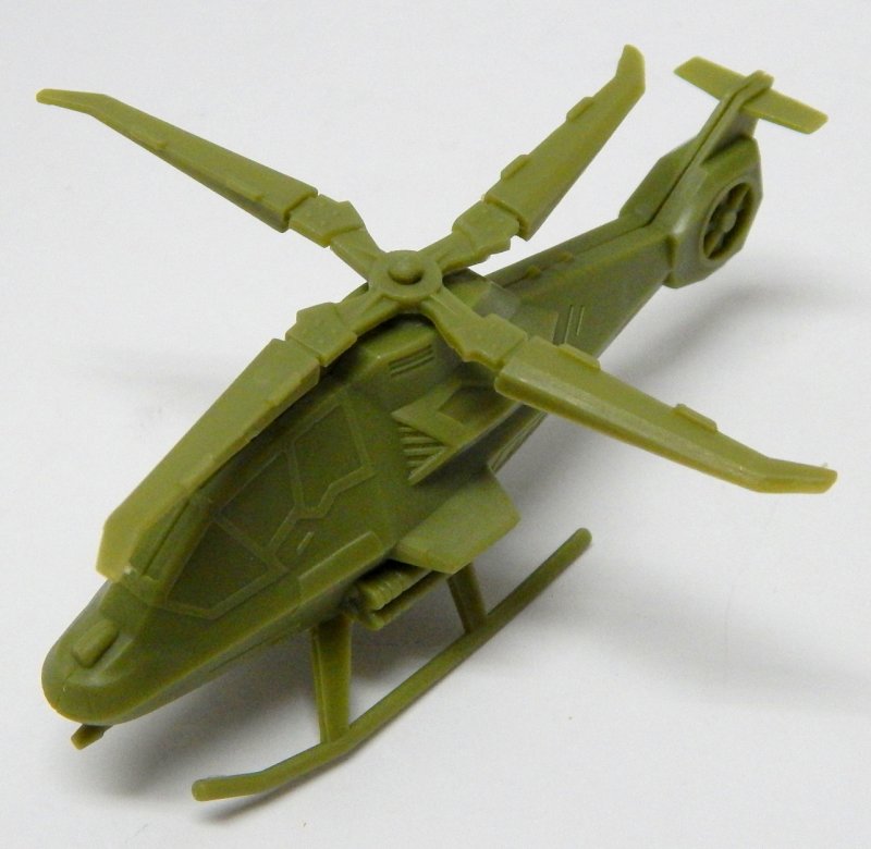 Image 1 of Modern Sci-Fi Style HO Scale Green Plastic Attack Helicopter