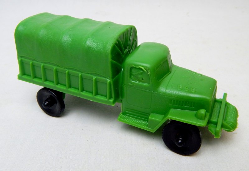 Image 1 of U.S. Army Green Plastic Troop Truck Lido Style