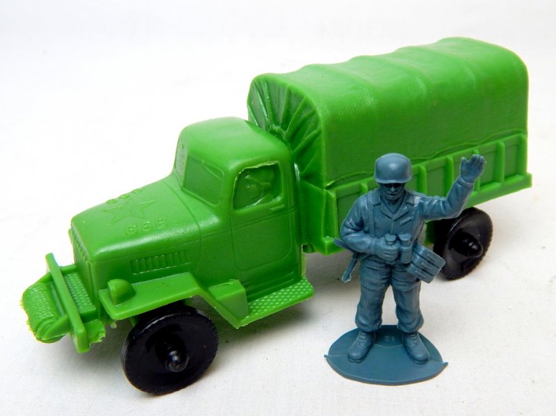 Image 3 of U.S. Army Green Plastic Troop Truck Lido Style