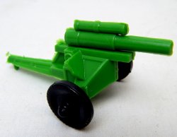 U.S. Army WWII Style Green Plastic Howitzer Cannon Lido Style