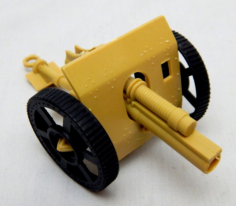 Image 0 of WWII Type Army Cannon With Armor Plated Front Tan Plastic