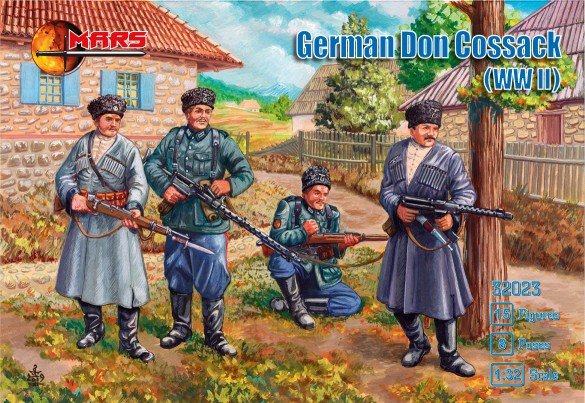 Image 0 of Mars 1/32 WWII German Don Cossack Soldiers Set 32023