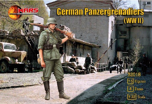 Image 0 of Mars 1/32 WWII German Panzergrenadiers Soldiers Set 32018