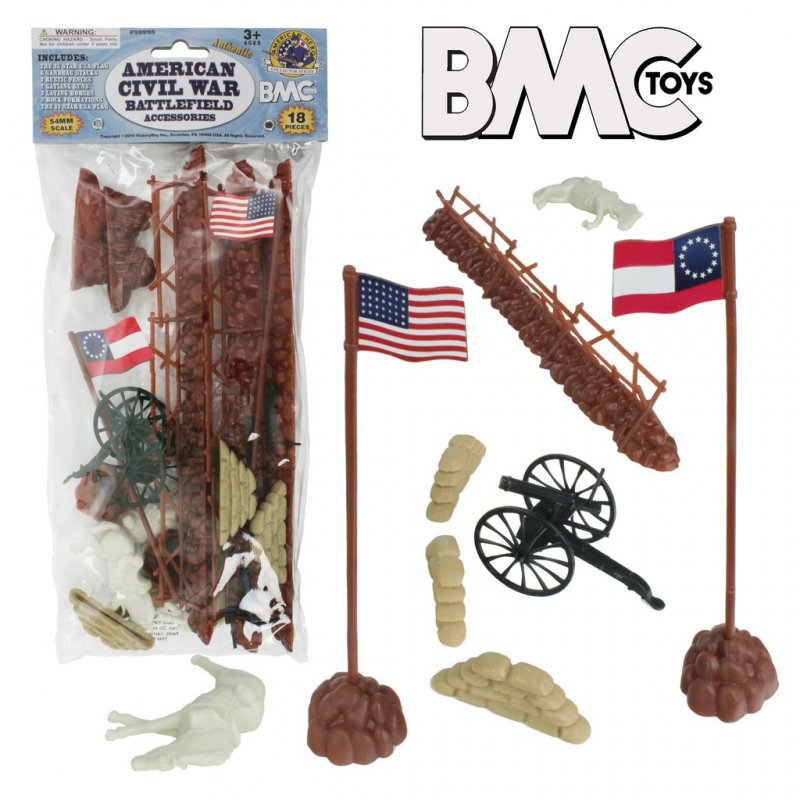 Image 0 of BMC Toys 54mm American Civil War Battlefield Accessories Set