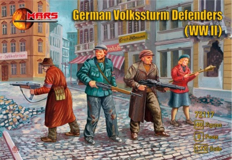 Image 0 of Mars 1/72 WWII German Volksstrum Defenders Figures Set 72117