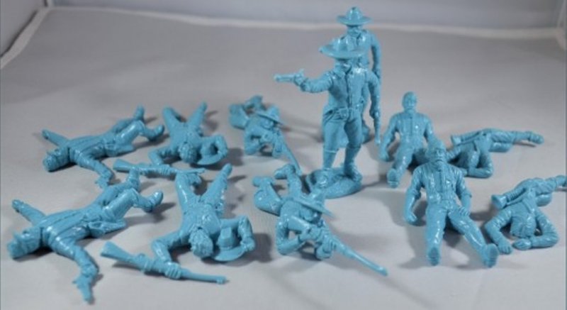 Image 0 of TSSD ACW Union Cavalry Dismounted w/Casualties Plastic Soldiers Set 17A