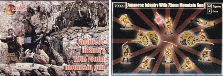 Image 0 of Mars 1/72 World War II Japanese Infantry w/ 75mm Guns Set 72109