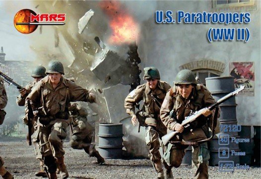 Image 0 of Mars 1/72 World War II U.S. Paratroopers Soldiers Set 72120