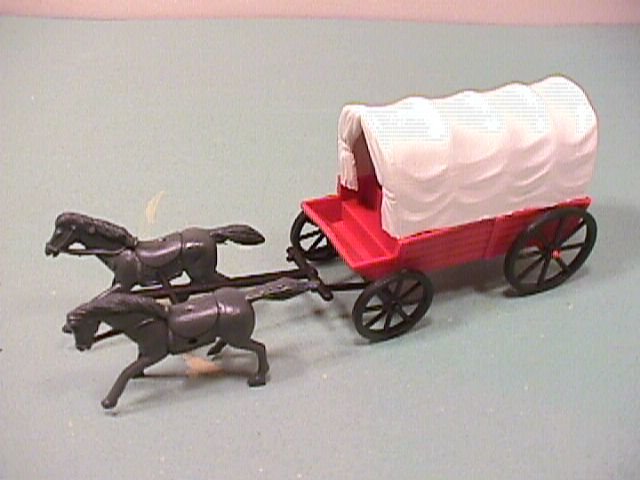 Image 1 of American Western Wagons And Horses Pair Set