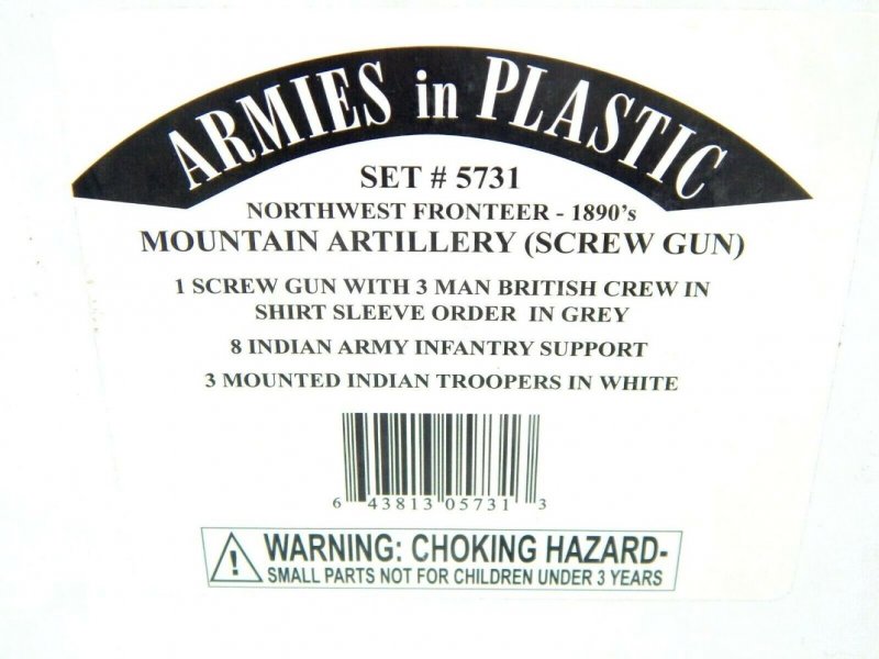 Image 0 of Armies In Plastic 1/32 Northwest Frontier Mountain Artillery 1890 Combo Set 5731