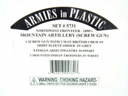 Armies In Plastic 1/32 Northwest Frontier Mountain Artillery 1890 Combo Set 5731