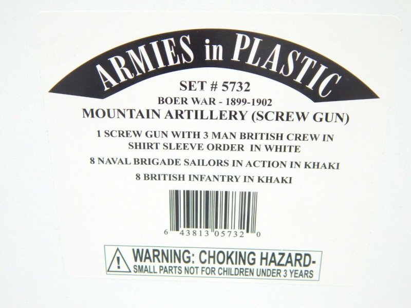 Image 0 of Armies In Plastic 1/32 Boer War Mountain Artillery 1898 To 1900 Combo Set 5732