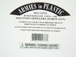 Armies In Plastic 1/32 Boxer Rebellion China Mountain Artillery Combo Set 5733