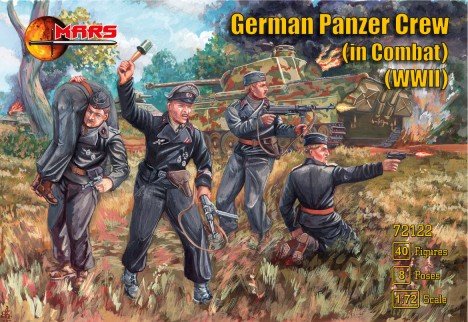 Image 0 of Mars 1/72 World War II German Panzer Crews In Combat Set 72122