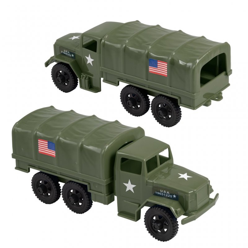 Image 0 of Timmee Reissue Pair 2 1/2 Ton M34 Plastic Cargo Trucks 