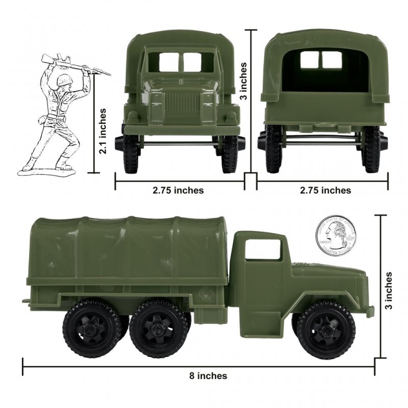 Image 2 of Timmee Reissue Pair 2 1/2 Ton M34 Plastic Cargo Trucks 