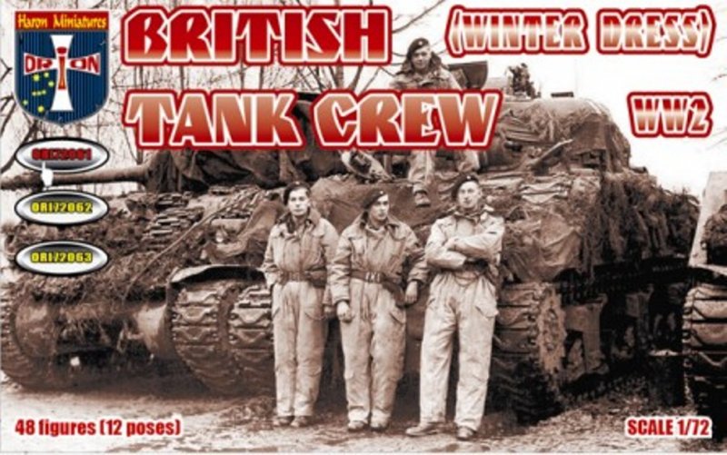 Image 0 of Orion Figures 1/72 WWII British Tank Crews Winter Dress Set 72061
