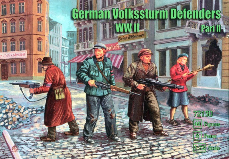 Image 0 of Mars 1/72 World War II German Volkssturm Defenders Part II Set 72130