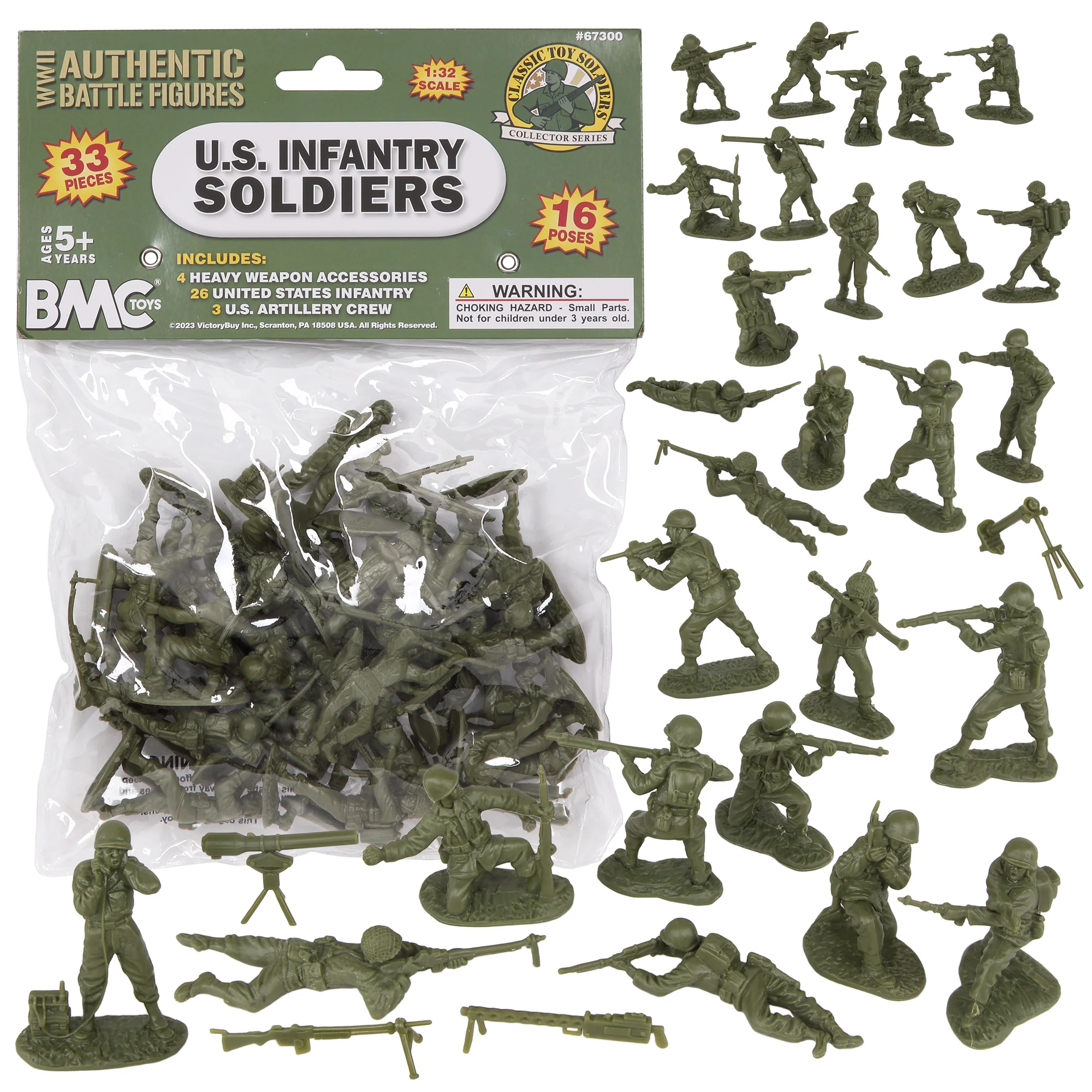 BMC Toys WWII U.S. Infantry w. Weapons Set 67300