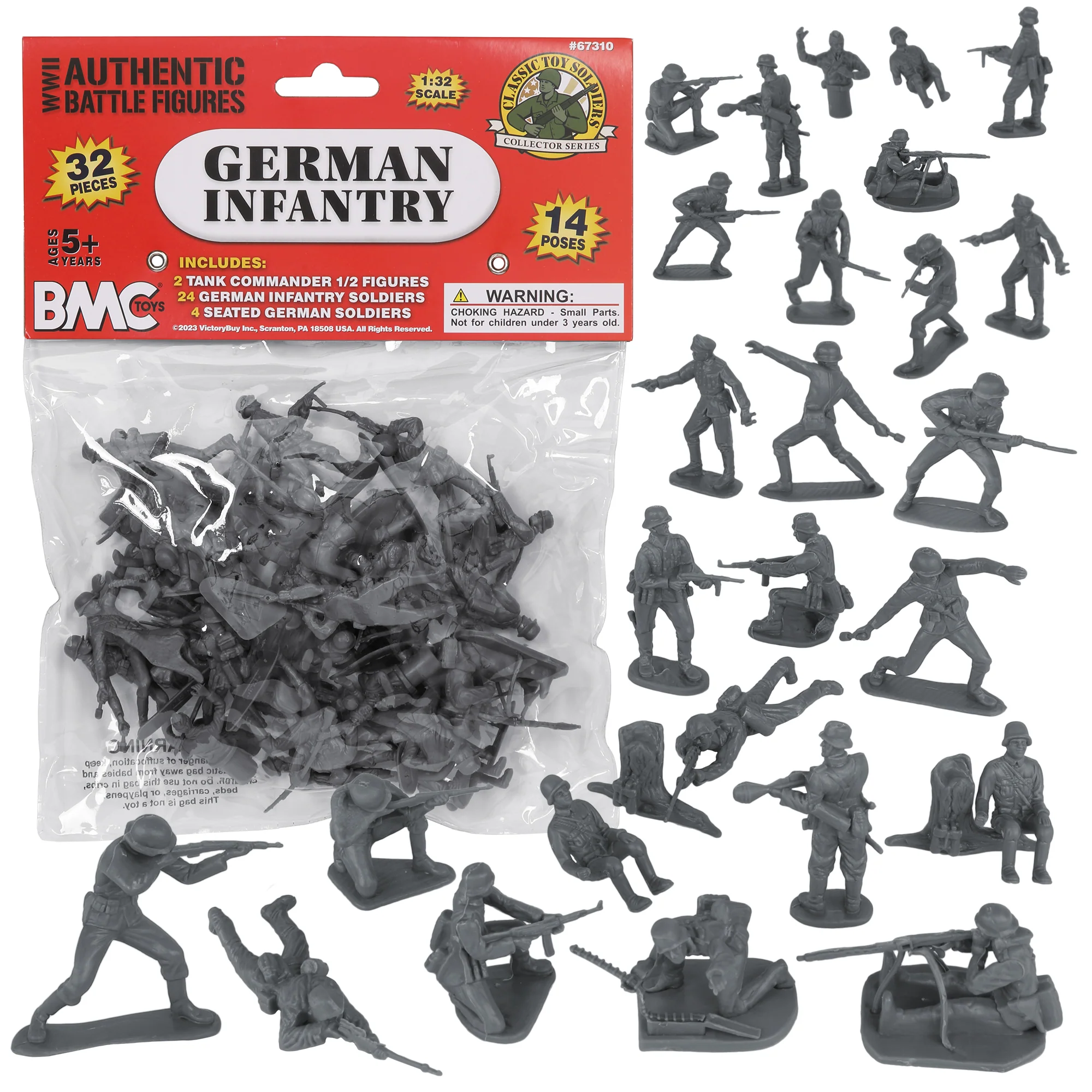 BMC Toys WWII German Infantry Soldiers Set 67310