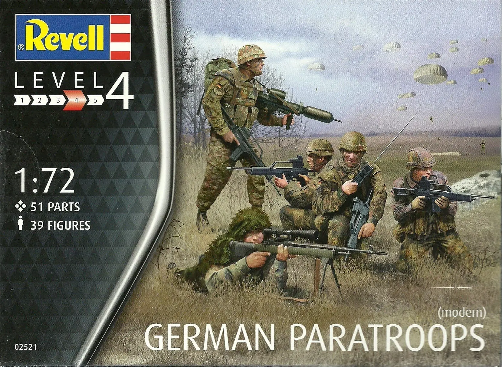  Revell 1/72 Modern German Paratroopers Soldiers Set 02521