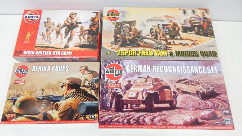 Image 0 of Airfix WWII Africa Campaign Custom Model Kit Bundle Set