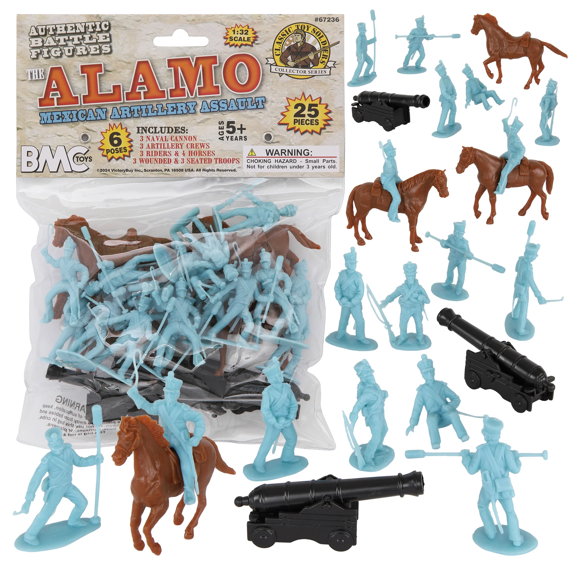 BMC CTS 1/32 Alamo Mexican Artillery Figures Cannons Set 67236
