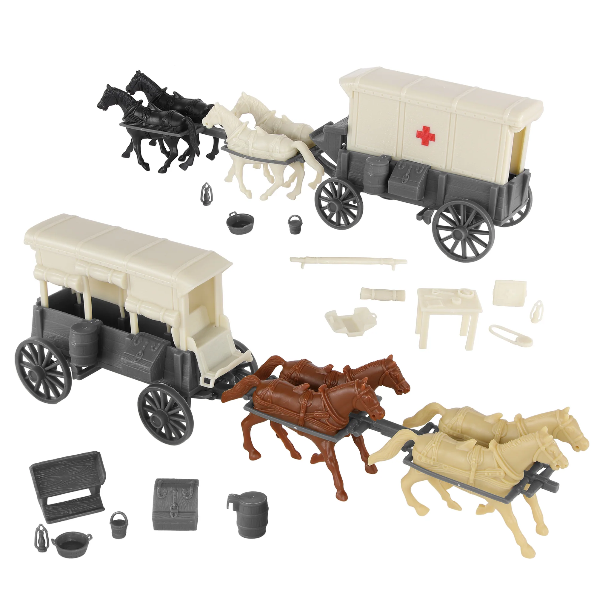 BMC CTS 1/32 ACW Ambulance Wagons Set 67395