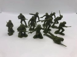 Marx Recast 54mm WWII Combat Marines Set Of 32 Figures