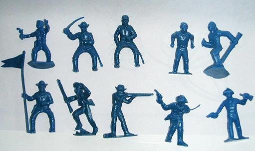 Image 0 of Marx 45mm Cavalry And Pionners Set 25 Figures Blue