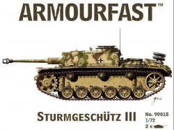 Armourfast 1/72nd Scale WWII German Sturmgeschutz III Tank Kit # 99018