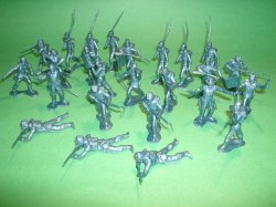 Marx Recast 25 Pc Union Infantry Plastic Soldiers Set