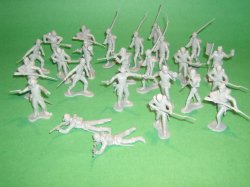 Marx Recast 25 Pc Union Infantry Plastic Soldiers Set