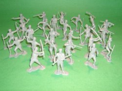 Marx Recast Alamo Brown Boonesboro Plastic Figures Set
