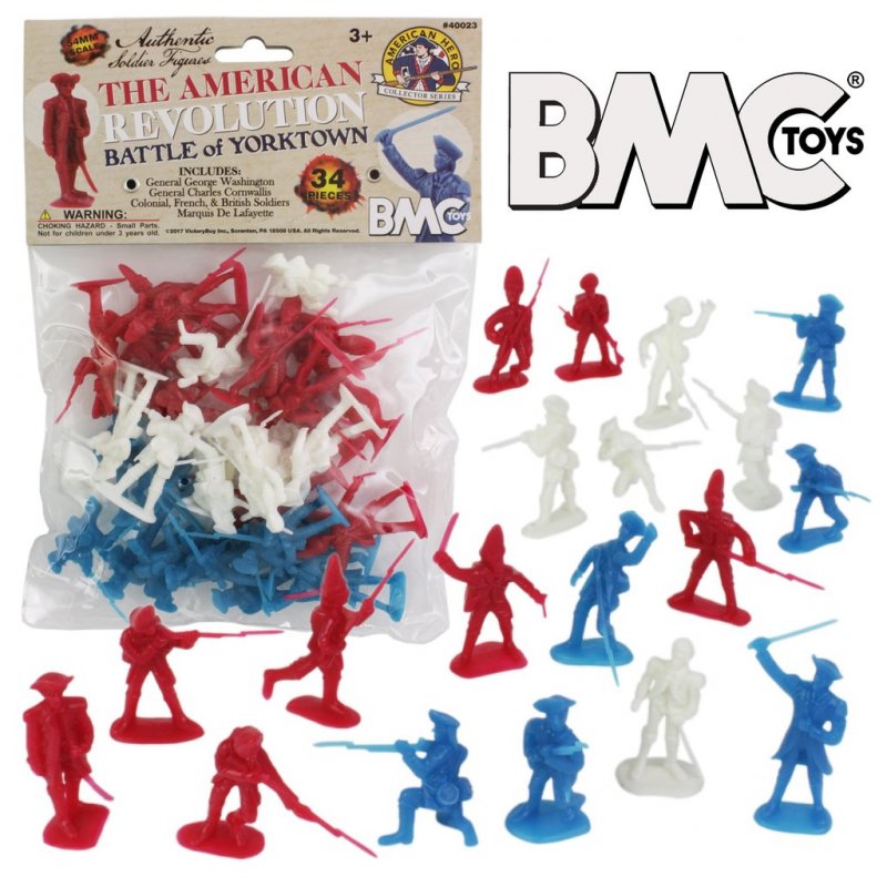 Image 1 of BMC American Revolution 34 Pc Plastic Soldiers Set 67059