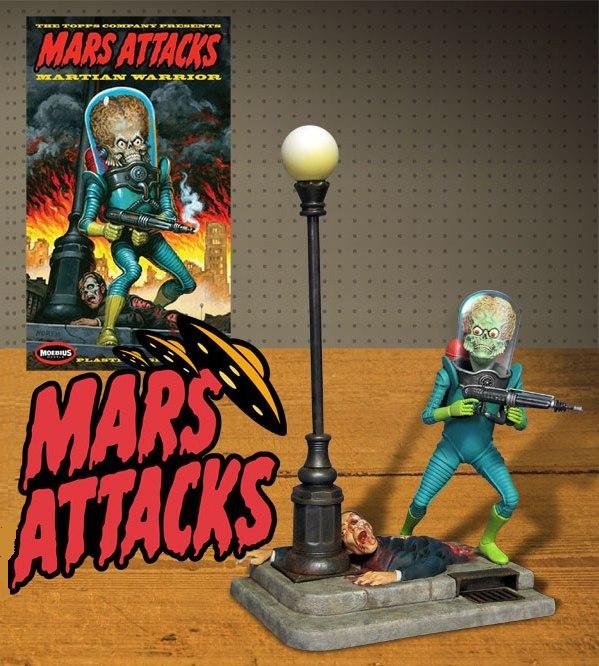 Moebius Mars Attacks Martian Warrior 18 scale diorama model kit OOP