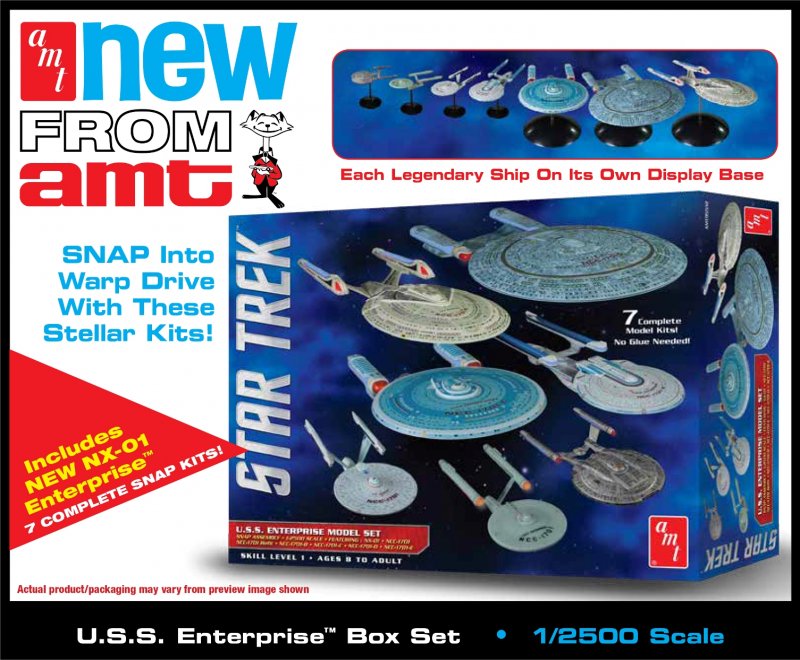AMT Star Trek U.S.S. Enterprise Model Set AMT954 7 Complete Kits