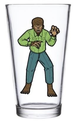 The Wolf Man pint glass