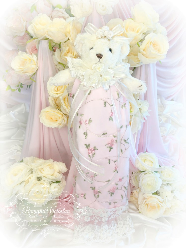 Embroidered Roses Romantic Victorian Teddy Bear